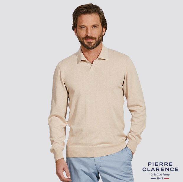 Pull polo coton