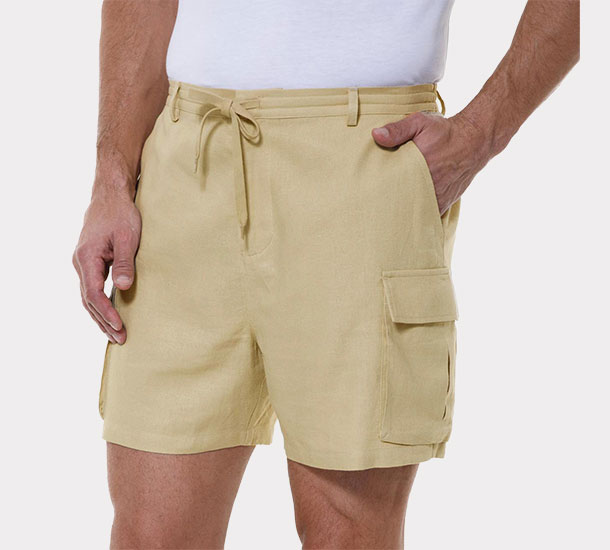 Short cargo en lin