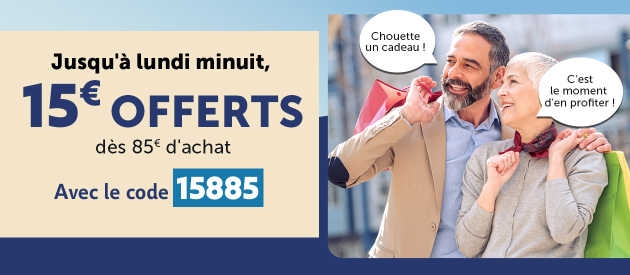 15 euros offerts avec le code 15885